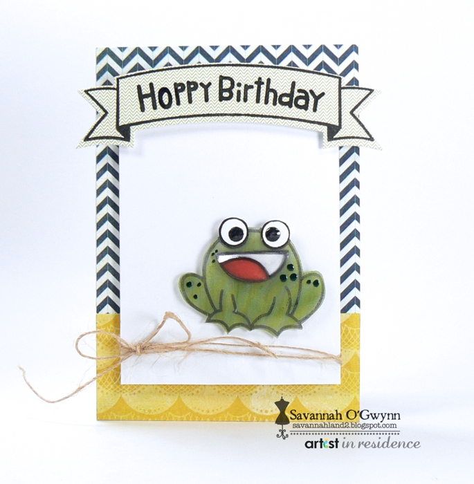 Happy Birthday Frog Card in Cute and Simple Style